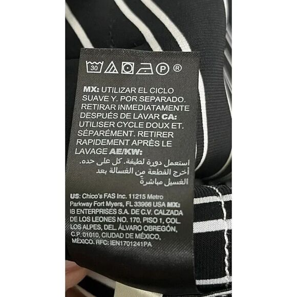 CHICO'S Travelers Contrast Trim Trench Coat Women’s Chico’s Size 0/4-6 - Picture 8 of 9